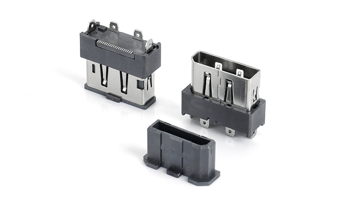 DP 180-Degree SMT Connector, Steel Shell, Height 15.0mm DTF20V-11AN-58R0