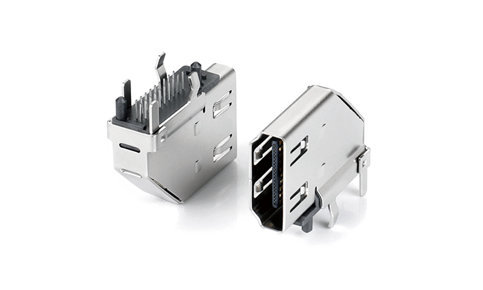 HDMI® AF 19PIN DIP Side-Insert, Bent Leads 7.8mm HBF19L-11BN-48P0