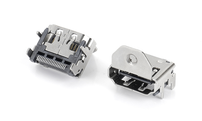 HDMI® 2.1 AF SMT, Nickel-Plated Steel Shell with M3 Lock Hole, Height 10.54mm HAF19U-11SN-78R0