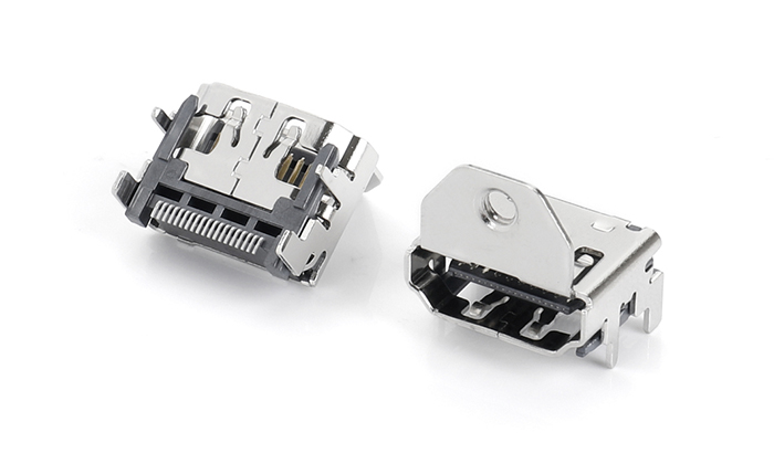 HDMI® 2.1 AF SMT, Nickel-Plated Copper Shell with M3 Lock Hole, Height 11.33mm HAF19U-11BN-C8R0