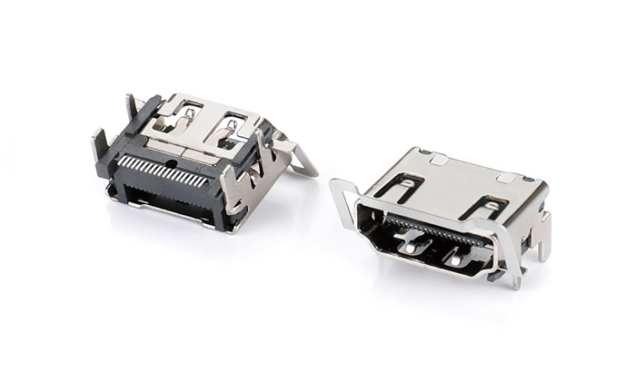 HDMI® AF SMT, Nickel-Plated Copper Shell with Spring Tab (Type D) HAF19U-11BN-L8R0