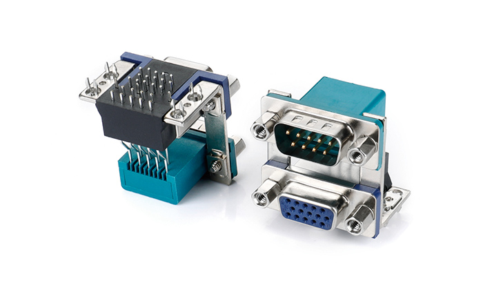 9 Male (Green) + 15 Female (Blue) (19.05mm Pitch), Rivet Lock, 5.8mm Steel with Shielding DKA27L-65SN-A45P0