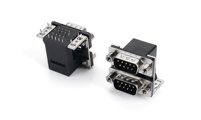 9 Male + 9 Male (15.88mm Pitch), Black, Rivet Lock, 4.8mm Steel DJM18L-81SN-B21P0