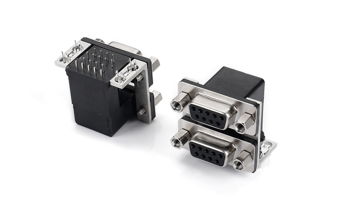 9 Female + 9 Female (15.88mm Pitch), Rivet Lock, 5.8mm Steel DJF18L-21SN-A41P0