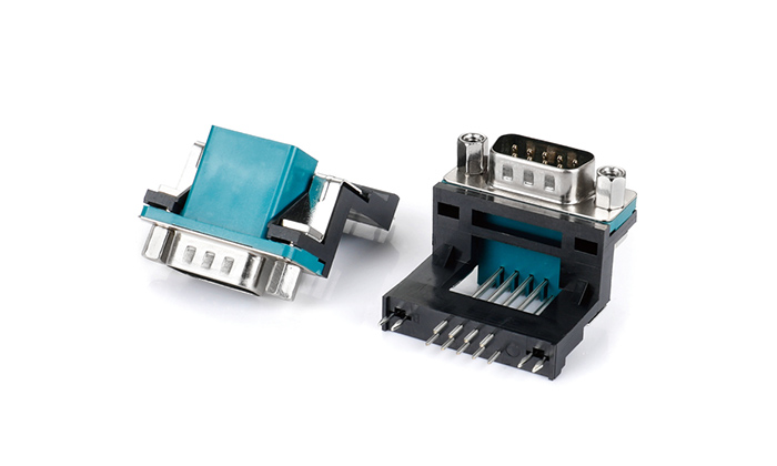 Elevated 9 Male, Half Gold Plated, Matte Tin, Green, Rivet Lock, 5.8mm Steel DGM09L-67SN-A98P1