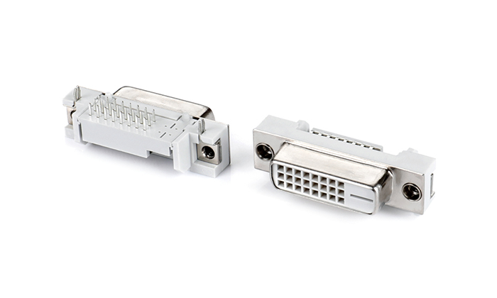 DVI24+1, White Short Post, Riveted (Height 2.26mm) VAF25L-92SN-A11P1