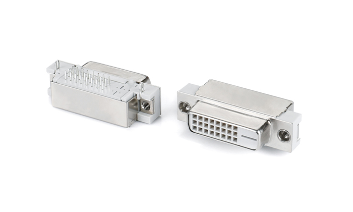 DVI24+1, White Short Post, Riveted with Shielding (Height 2.26mm) VAF25L-92SN-C81P3