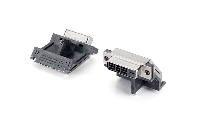 Elevated DVI24+1 (Side Forked Leads) VPF25L-11SN-B11P0