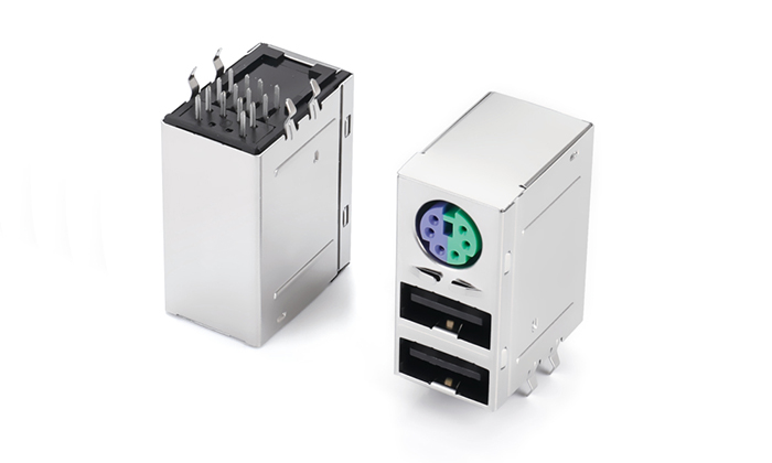 MINI DIN Two-Color + Dual-Layer USB 2.0 MUF14L-26TN-18P4