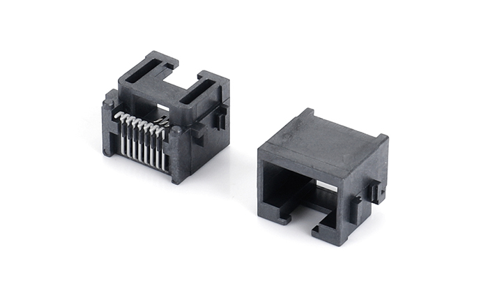 RJ45 Reverse Flush-Mount, Height 8.6mm SMT, All-Plastic RCF08U-1100-48R0
