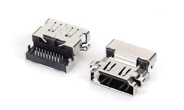 HDMI® AF Reverse Flush-Mount with CH=-1.54, Copper Shell HGF19L-11BN-18R1