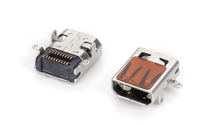 HDMI® Type D Board-Mount, CH=1.55, Two-Row SMT, Shell Front-Insert Rear-SMT HDF19U-11PN-2FR0