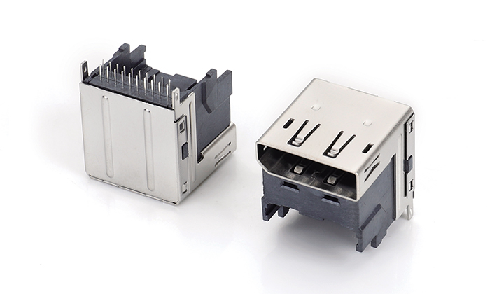 DP+HDMI 90-Degree DIP, without Flange, Lower Vacant Space PHC20L-11AN-71P0